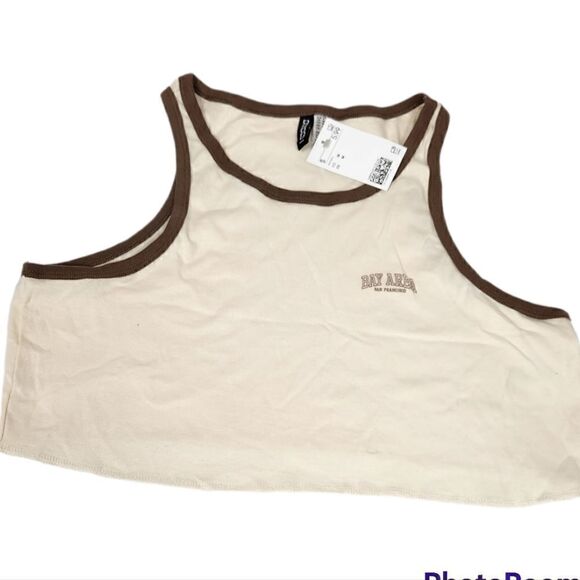 Divided Cropped Top Bralette Nwt - Picture 1 of 3